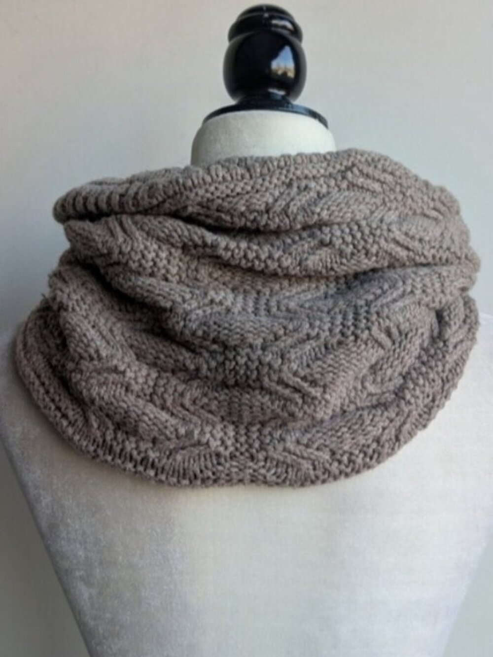 Wool Knit Infinity Scarf - Picture 2 of 3